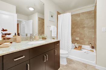 Allure Hermann Park | Spa inspired bathroom